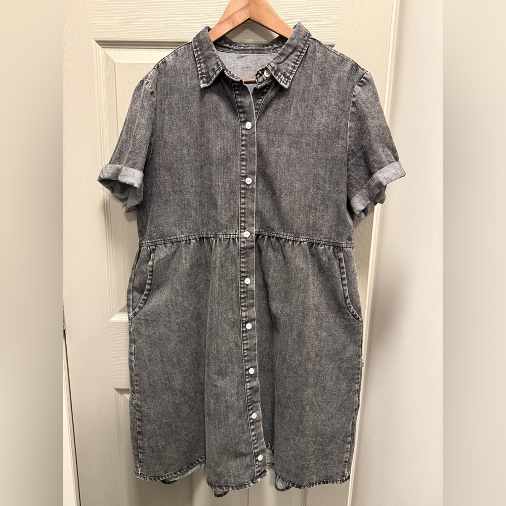 Stylish Gray Denim Dress